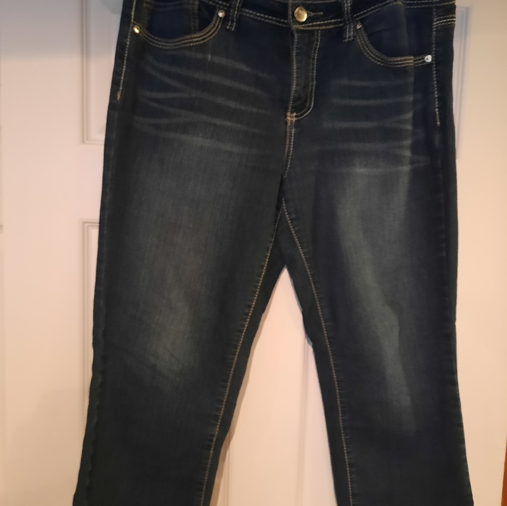 Nice fit, Royalty jeans, soft, darker blue, good condition, size 12